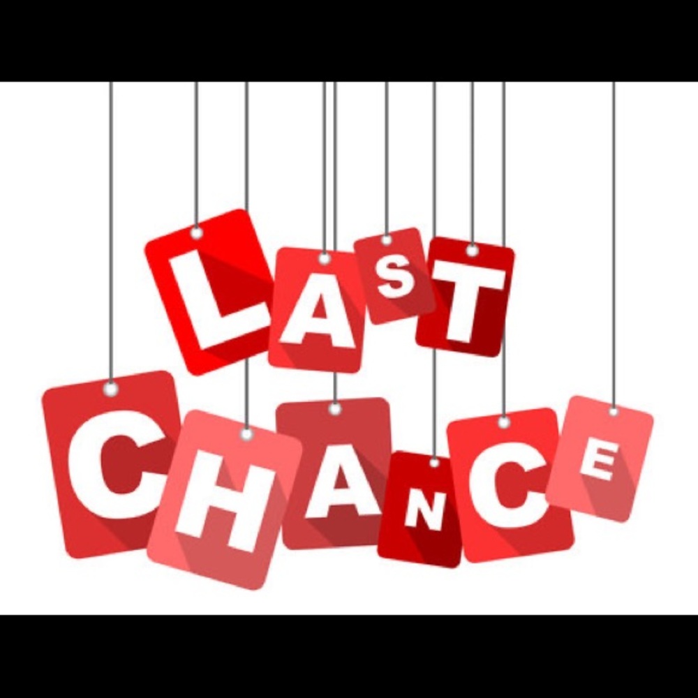 LAST CHANCE TO BUY